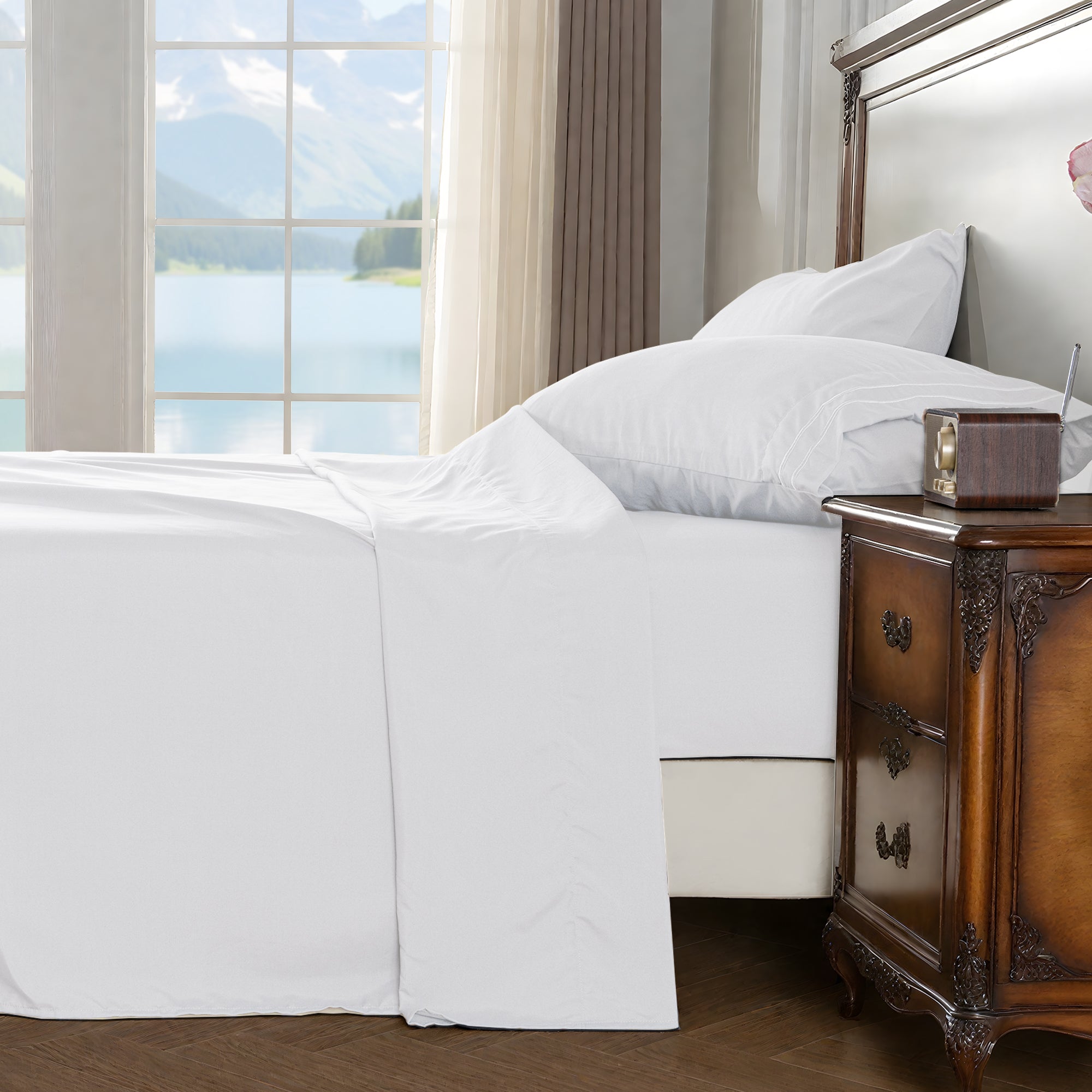 Breathable and Cooling Fitted Sheet Set